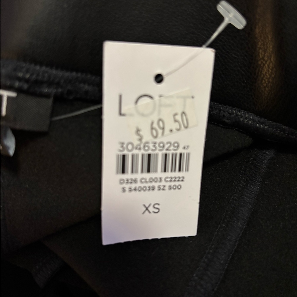 NWT LOFT Black Faux Leather Leggings - Picture 5 of 6